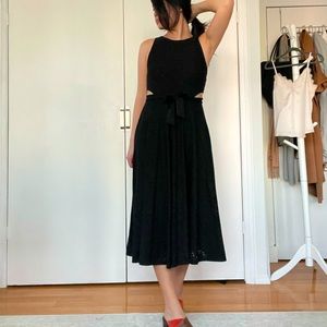 Anthropologie Black Midi Dress